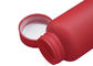 Empty White / Red PE 250ml Plastic Vitamin Bottles With PP CRC Cap
