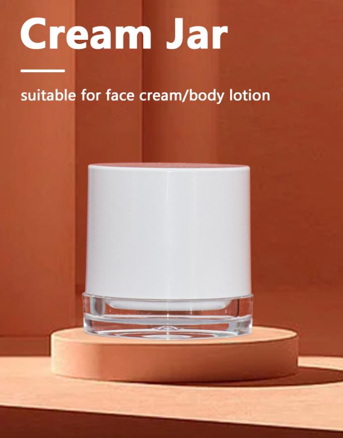 Recyclable Material Face Cream Jar Full Electroplating Process 50g
