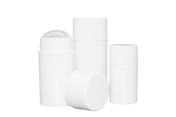 PP Empty Round Deodorant Container Twist Up Filling Stick Container 30g 50g 75g 90g