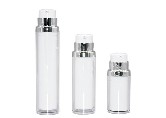 Double Wall PP Airless Bottle Skincare Lotion Cream Vacuum Cosmetic Packaging 15ml 30ml 50ml