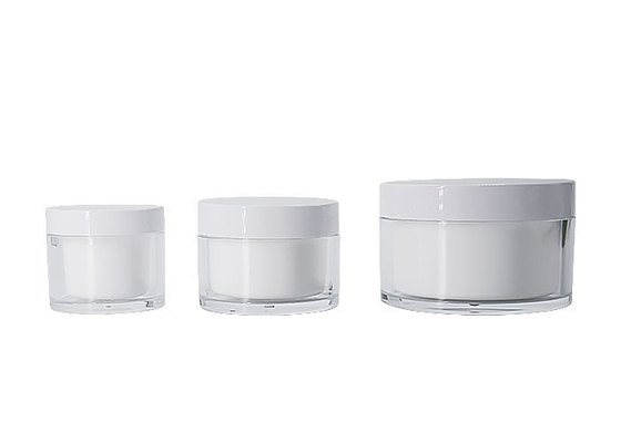 Transparent Replaceable Acrylic Cream Jar Refilled With Aluminum Seal 50g 100g 200g