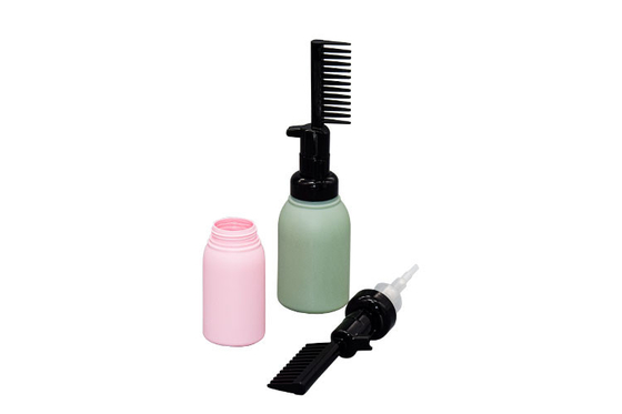 PE Hair Dye Foam Pump Bottle With Comb 50ml 100ml