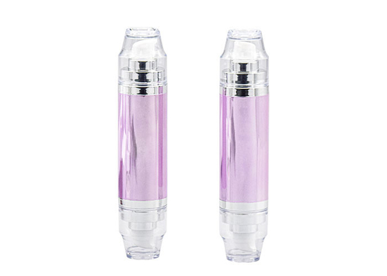 Plastic PP AS Airless Pump Bottles Double Ended 15ml For Lotion Packaging