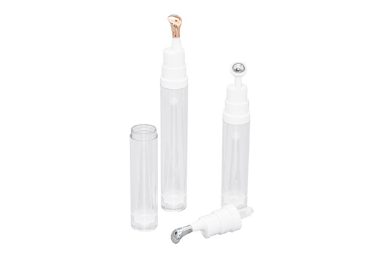 10ml 15ml PETG Roller Ball Massage Eye Cream Airless Pump Bottles Zinc Alloy Pump Head