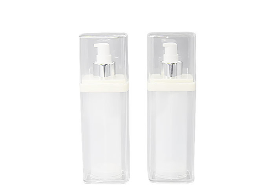100ml Square PP Airless Pump Bottles For Hair Products Cosmetics