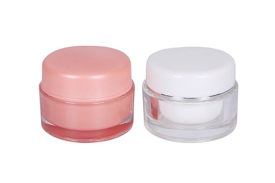 5g Customized color and logo Acrylic Round Shape Cream Jar Small Skin Care Packaging Trial Jar UKT13
