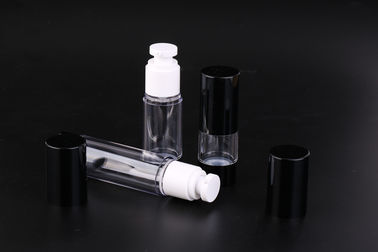 UKMS01 15ml-30ml-50ml Clear Plastic Airless Pump Bottles Containers , Empty Cosmetic Containers