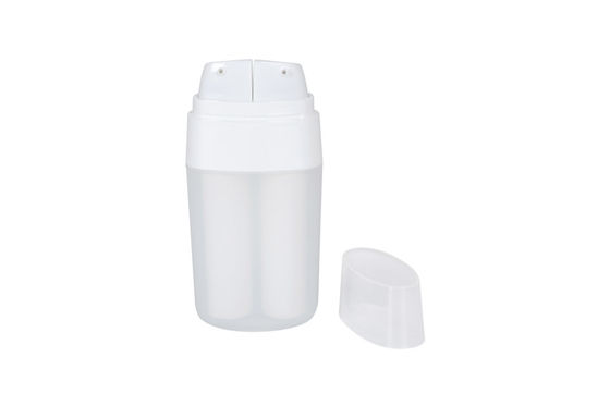 BPA-free 15ml 30ml PP Customized Color Airless Bottle with Two Tubes Skin Care Cosmetic Packaging UKA05