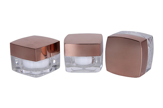 Square Shape Acrylic 5ml Empty Cream Jars Od 35mm For Eye