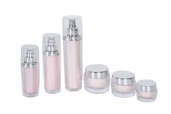 Skin Care Container Acrylic Serum Pump Bottle With Cream Jar Set