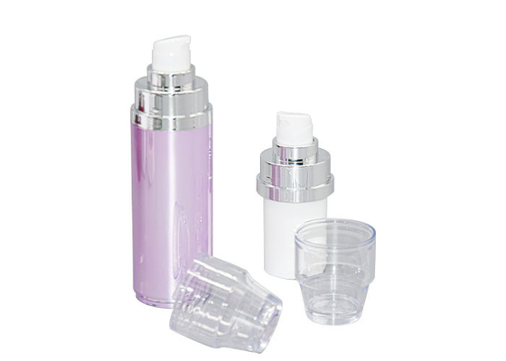 15ml Double Ended Airless Pump Bottles Round Shape Skincare Cosmetic Packaging