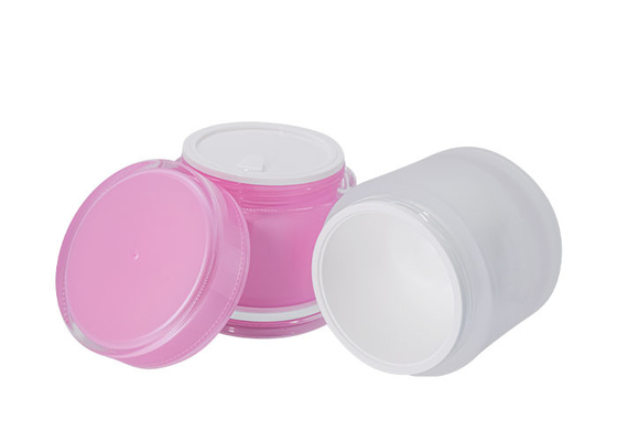 Customized Acrylic Skincare Cosmetic Cream Jars Container Od 90mm