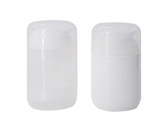 50ml PP Airless Bottle Sunscreen Packaging Oval Flat Vacuum PCR Bottle