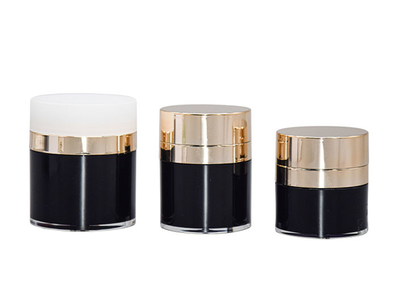 Acrylic Airless Cream Jar With Pressed Pump For BB / CC / DD Cream Packaging