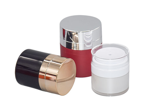 Acrylic Airless Cream Jar With Pressed Pump For BB / CC / DD Cream Packaging