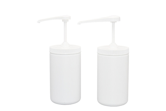 960ml Plastic Round Container Syrup Dispenser Pump With 5ml 8ml 10ml Dosage