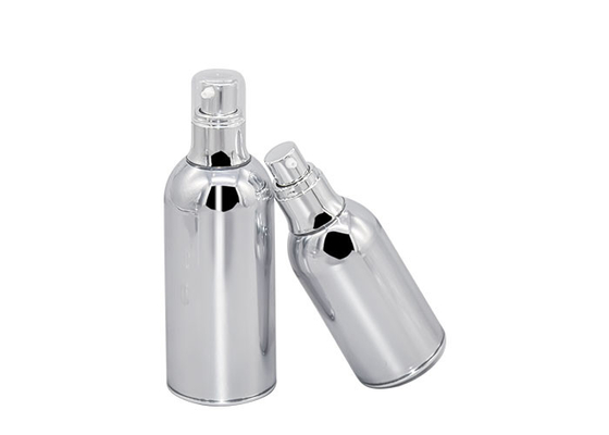 Electroplating Aluminum Acrylic Airless Pump Bottles 30ml 50ml 100ml