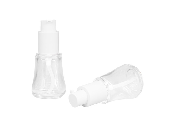 Transparent Heavy Wall 30ml Lotion Pump Bottle 50% PCR PETG For Serum Essence Oil