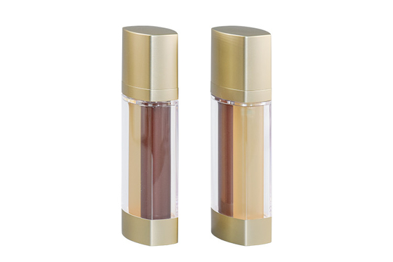 15ml Dual Chamber Airless Bottle Cosmetic Skincare Packaging For 2 Different Formulas