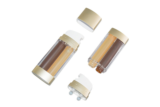 15ml Dual Chamber Airless Bottle Cosmetic Skincare Packaging For 2 Different Formulas