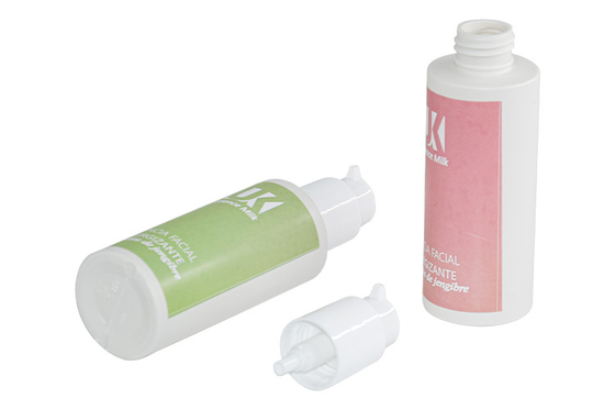 PMU Inorganic Biodegradable Packaging Bottle With PP PCCR Cream Pump For Lotions 100ml