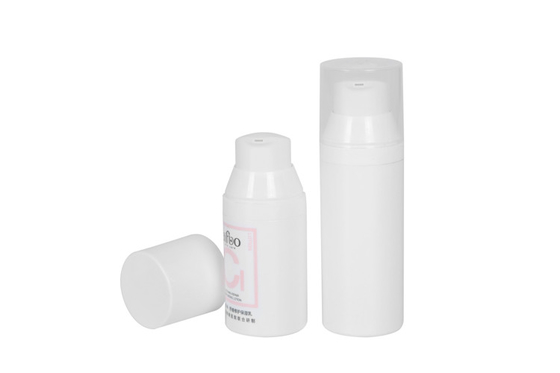 Round Airless Pump Bottle 30ml 50ml 75ml 100ml For Lotion Packaging
