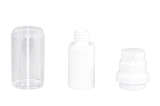 15ml 30ml 50ml Airless Pump Container Left Right Lock No Covers Attractive Packaging For Cosmetics