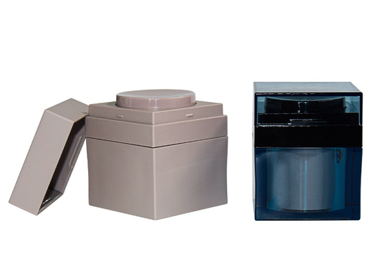 PMMA Square Airless Pump Jar 50g High-End Luxury Cosmetic Packaging