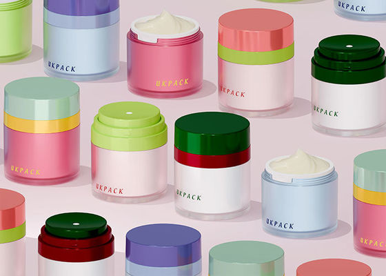Leakproof Acrylic Refillable Airless Pump Cream Jar Round 15g 30g 50g