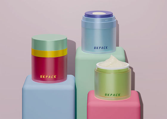 Leakproof Acrylic Refillable Airless Pump Cream Jar Round 15g 30g 50g