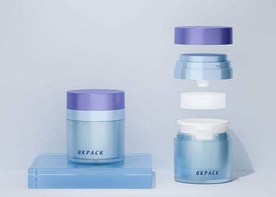 Leakproof Acrylic Refillable Airless Pump Cream Jar Round 15g 30g 50g