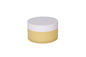 Pale Yellow Face Skin Care 100g Empty Cream Jar With Spoon