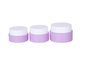Frosted Light Purple Cylindrical Odm Lotion Jars 15g 30g 50g Travel Set