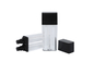 15ml / 15ml Empty PP Black Airless Lotion Cream Pump Acrylic Double Wall 2 Tubes Vacuum Foundation Bottle