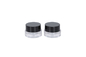 5G / 5ML Round Clear Glass Jars with Black Lids Makeup Foundation Lotion Cream Cosmetic Conatiner