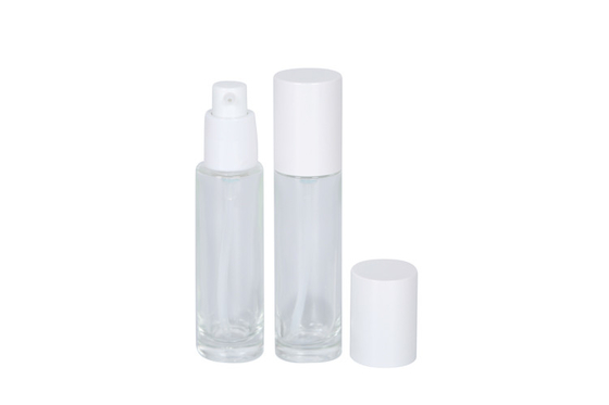 30ml Glass Foundation Bottle With Press Pump Travel Cosmetic Emulsion Essence Bottle