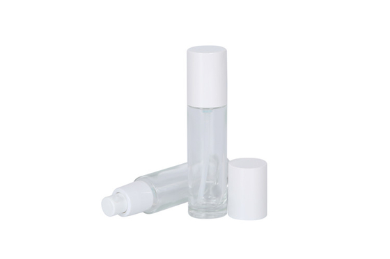 30ml Glass Foundation Bottle With Press Pump Travel Cosmetic Emulsion Essence Bottle