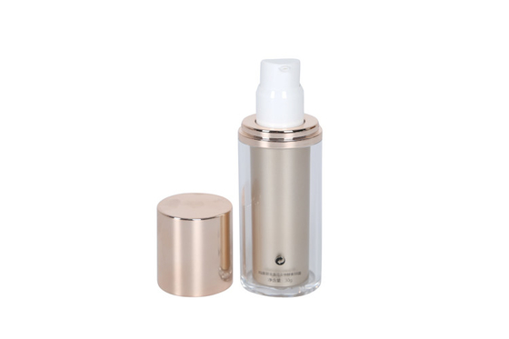 Clear Double Layer Arcylic Makeup Pump Bottle Base Foundation Packaging