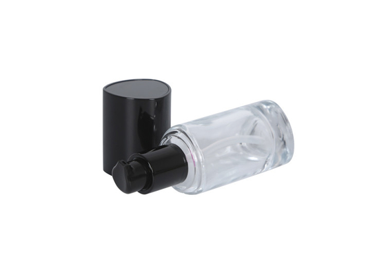 Triangular Clear Glass 30ml Cosmetic Pump Bottle Travel Size