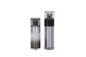 Double Wall Acrylic Airless Makeup Foundation Bottle Cylinder Black