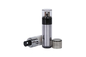 Double Wall Acrylic Airless Makeup Foundation Bottle Cylinder Black