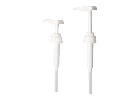 PP Plastic White Sauce Dispenser Pump 43mm Closure With 15ml 30ml Dosage