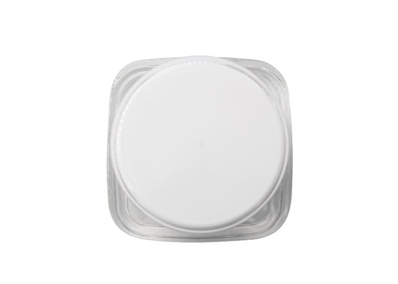 Square Double Wall Acrylic 100g Cream Jar With Round Screw Cover