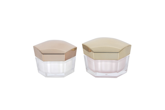 30/50/60/120/170ml Plastic Cosmetic Bottle Set With Cream Jar Skin Care Hexagon Cream Jar Empty Lotion Serum Bottle