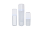 6pcs Froseted White Square Airless Lotion Bottles And Luxury Cream Jar Fancy Cosmetic Skincare Set For Travel Packaging