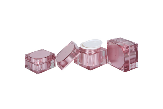 Square 15/30/50ml Heavy Acrylic Lotion Bottle And 30/50g/80g Square Cream Jar UKM16 Skincare Set Airless Luxury Cosmetic