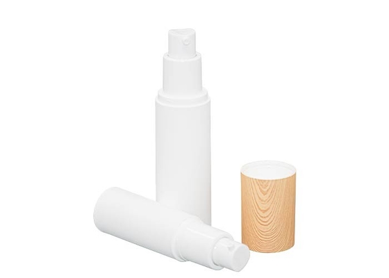 Wood Grain Over Cap PP Airless Bottle 15ml 30ml 50ml