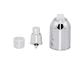 Full Electroplating Cosmetic Airless Pump Bottle 30ml 50ml 100ml Silver Acrylic