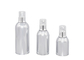Full Electroplating Cosmetic Airless Pump Bottle 30ml 50ml 100ml Silver Acrylic