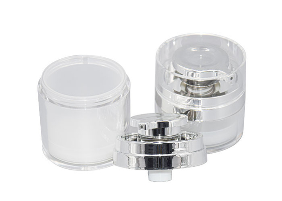 70g Round Acrylic Cosmetic Airless Jar Packaging For Eye Cream